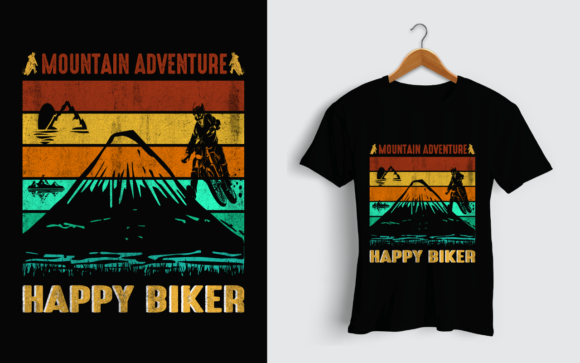 Adventure Mounting Bikes Camping T-Shirt Graphics and Print Templates