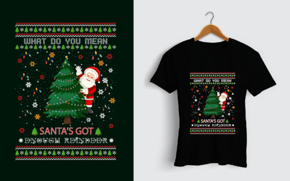 Amazing Christmas Santa T-Shirt Design: Graphics & Print Templates