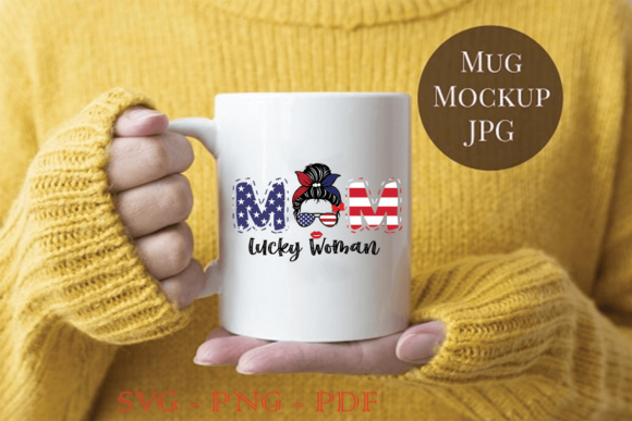 American Mom Women Gift in July 4th: Graphics and Print Templates