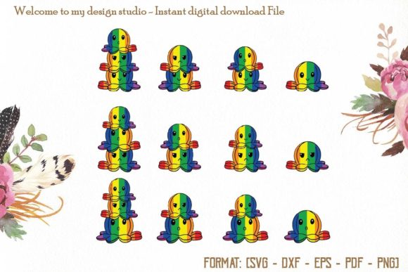 Bundle Octopuses LGBT Svg: Graphics & Illustrations
