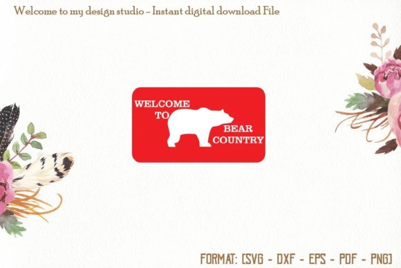 Canada Bear Graphics for Print Templates