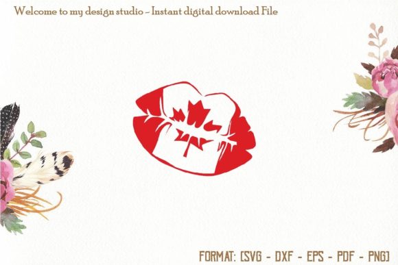 Canada Lip Svg, Canada Day Svg Graphics