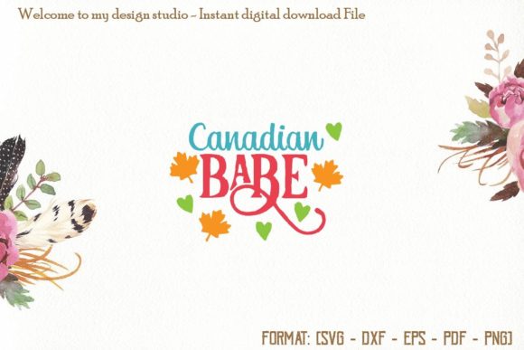Canadian Babe SVG Graphics for Print Templates