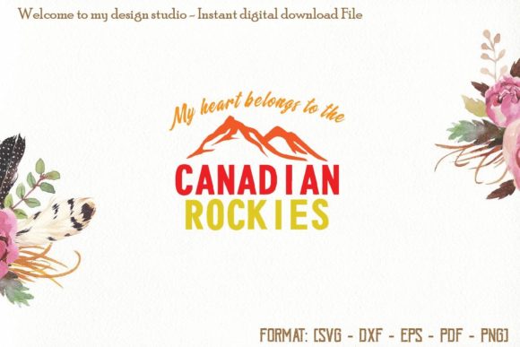 Canadian Rockies Svg: Graphics & Print Templates