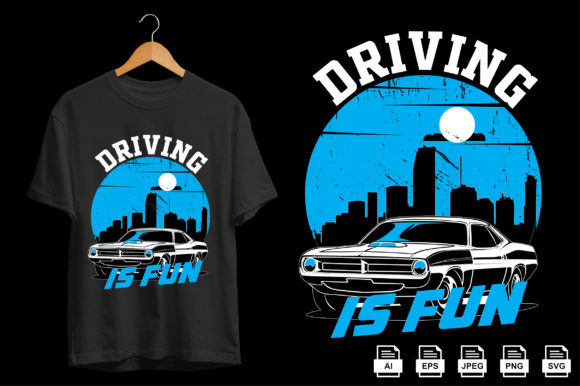 Car Tshirt Design: Graphics and Print Templates