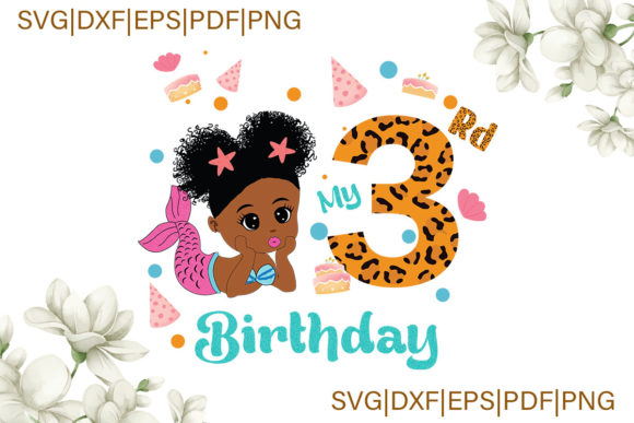 Mermaid 3th Birthday Gift for Daughter: Graphics & Illustrations