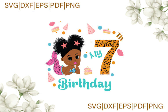Mermaid 7th Birthday Gift: Graphics & Illustrations Review